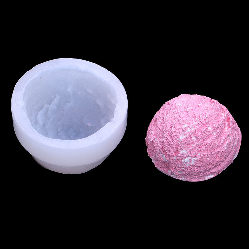 DIY Ice Cream Ball Shape Silicone Mold Cake Fold Sugar Chocolate Aromatherapy Plaster Clay Candle Decorative Mold