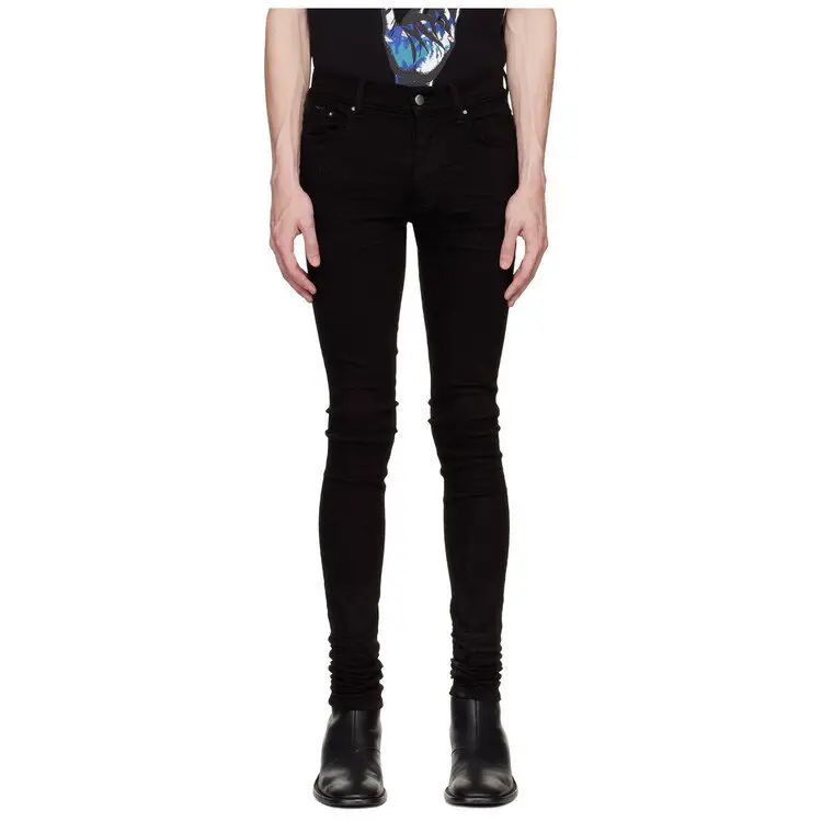 European and American Style 26SS Black Basic Versatile Slim-Fit Summer Jeans for Men and Women High Quality SLP Style