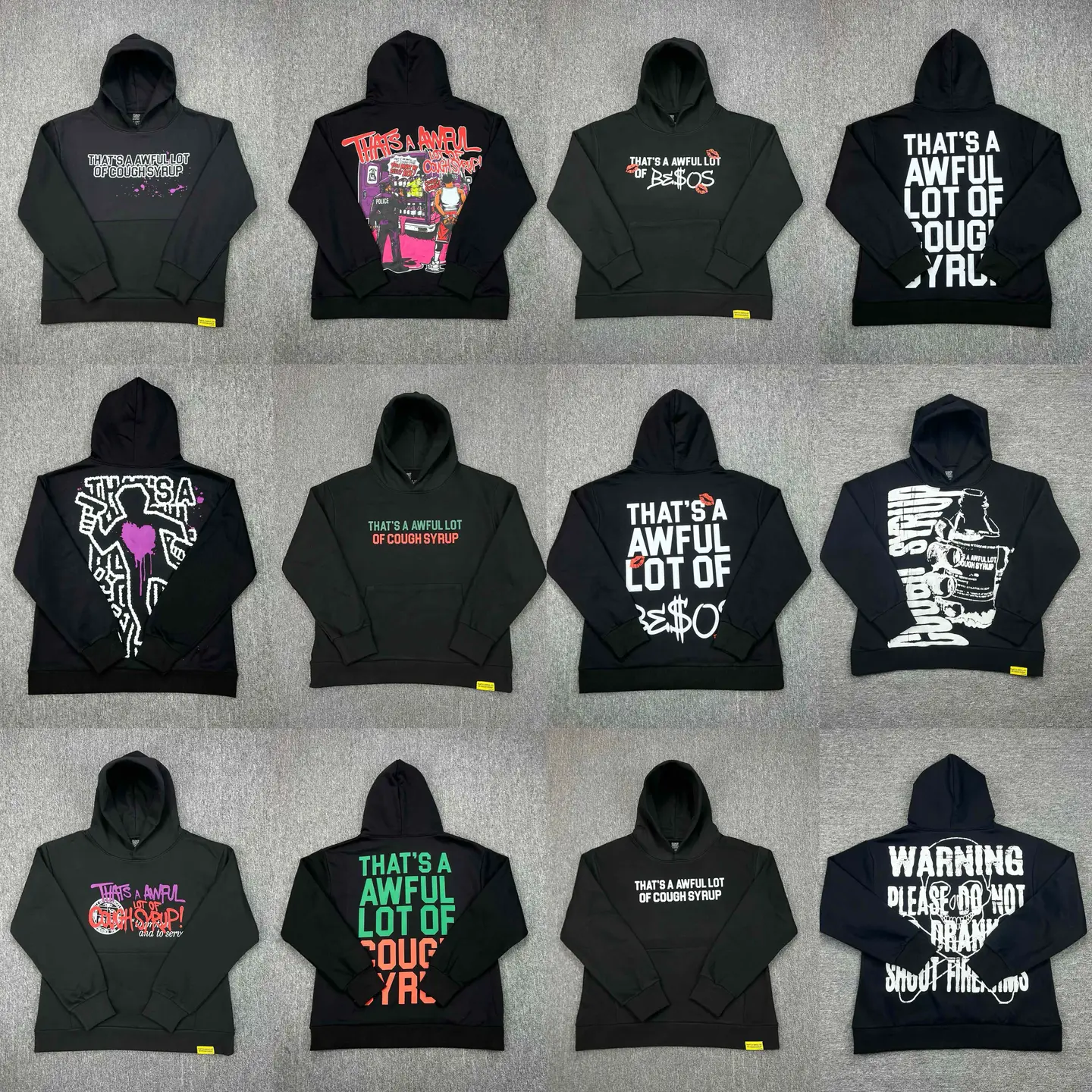 THAT'S A AWFUL LOT OF COUPH SYRUP Printed European and American Hoodie Hoodie Hoodie