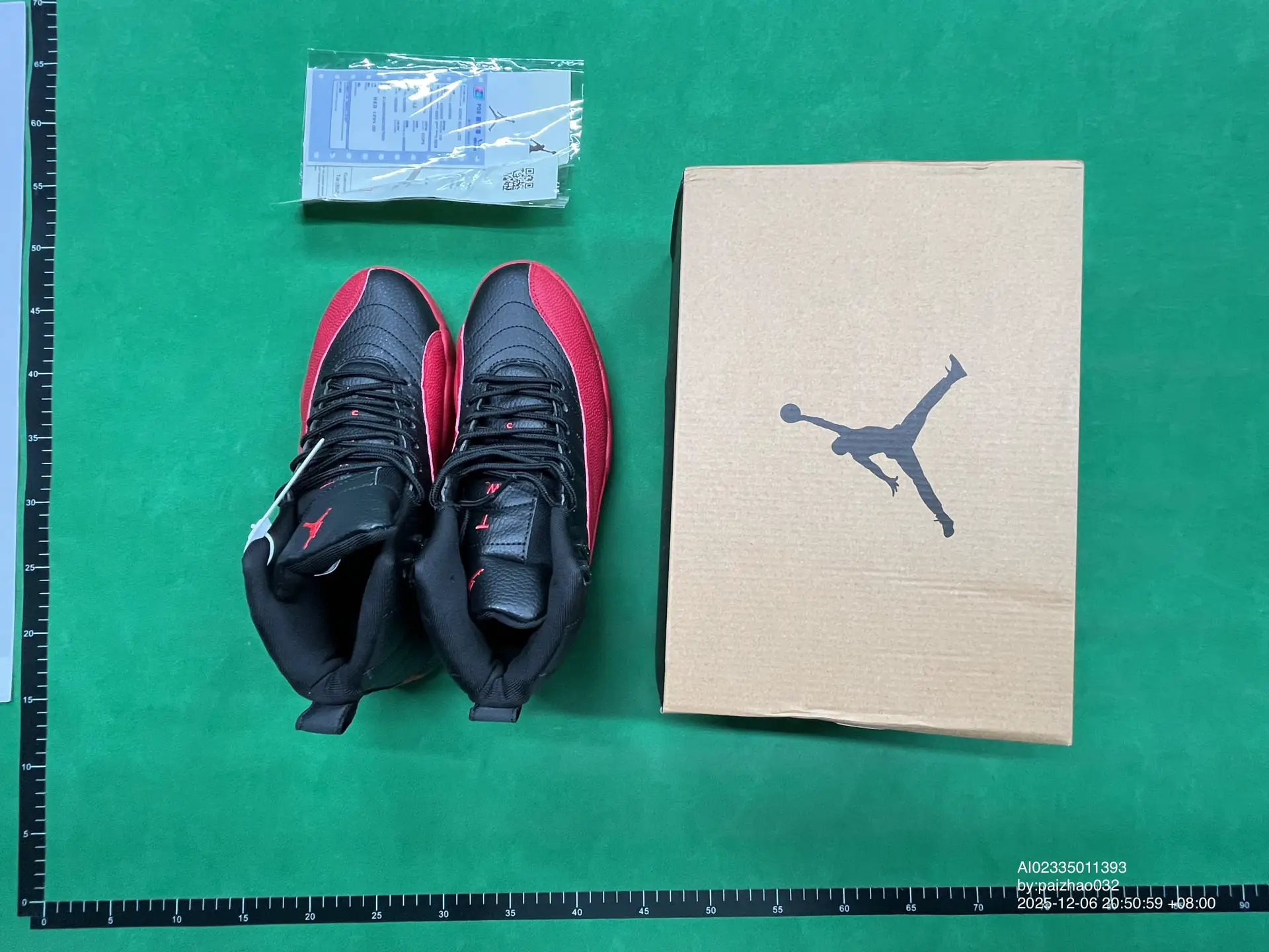 Air Jordan 12 Sneakers Black Red