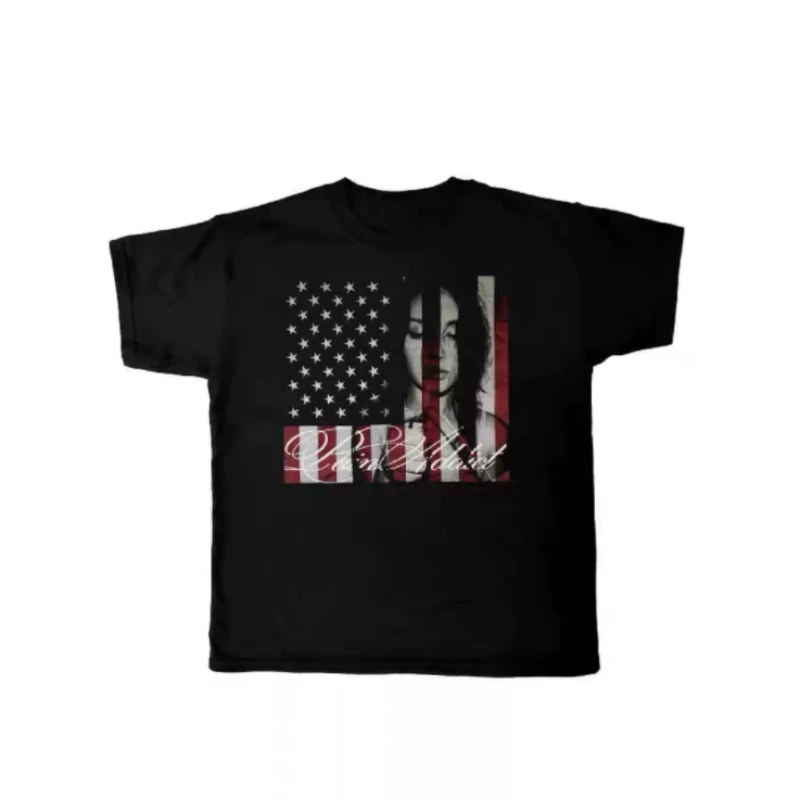 Opium Bonnyonline Union Jack Flag Portrait Print Pure Cotton Short-Sleeved T-Shirt Tee Unisex Yvl Trendy