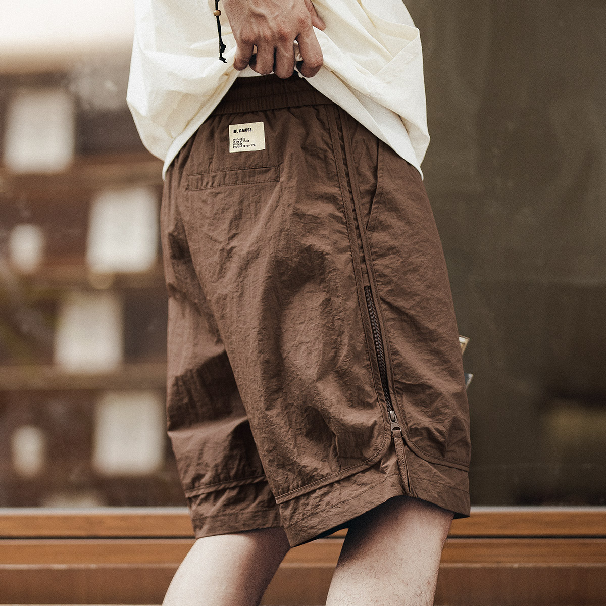Gelan Deer Mountain Outdoor Trendy Brand Tooling Shorts Men's Summer Trendy Brand Loose Thin Ice Silk Pants Men's Pants