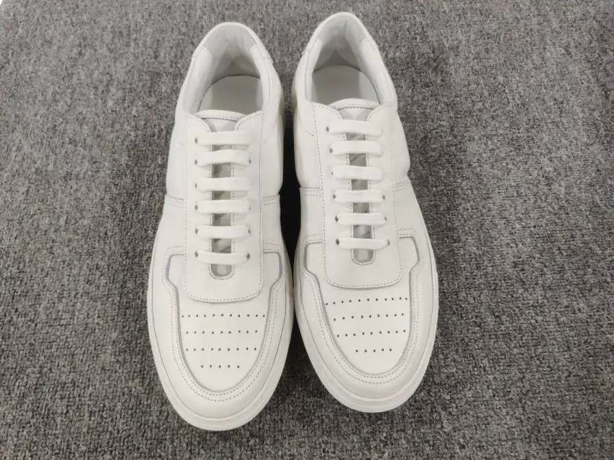 [Play Shoes Home] comm 2193-3886 BBALL head cowhide white shoes sneakers board shoes