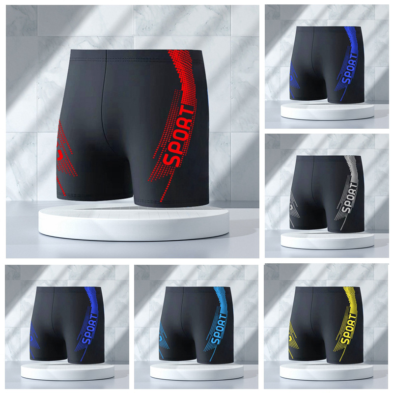 Water park for men's swimming trunks boys sports boxer quick-drying anti-embarrassment men's swimming trunks summer wholesale