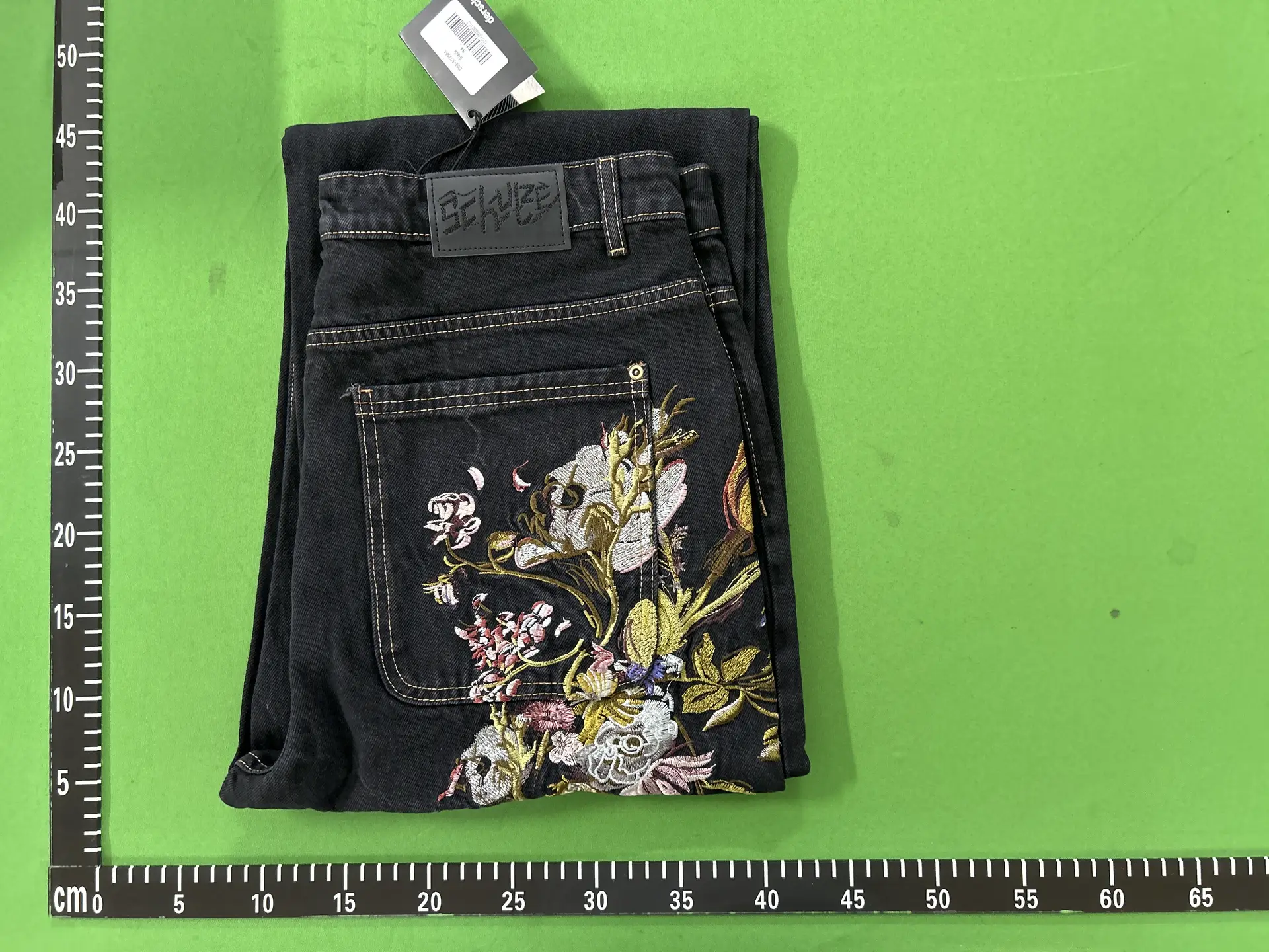 Eden Embroidered Black Jeans DS-8