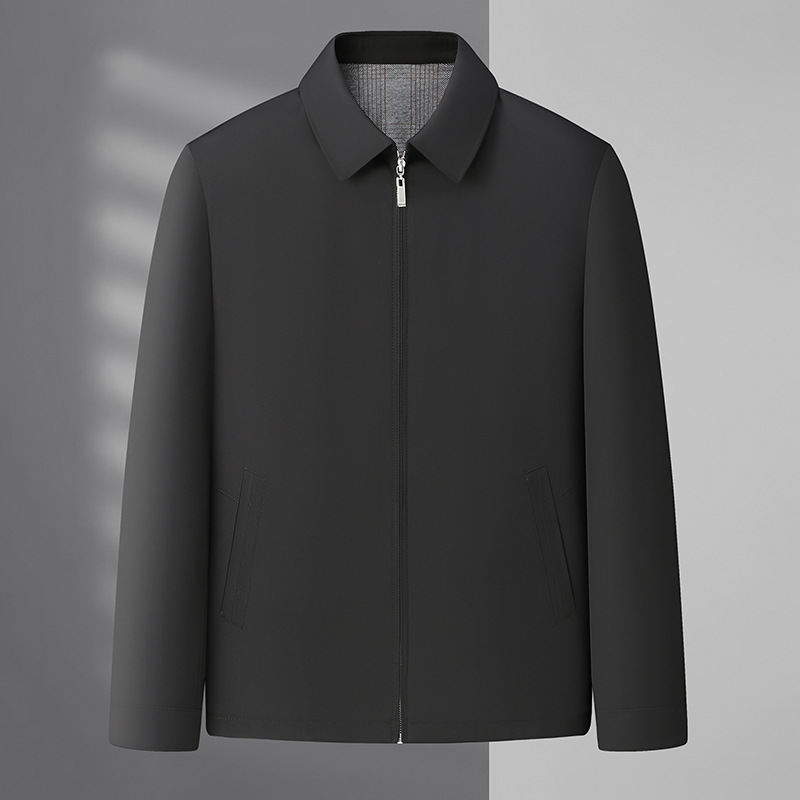 Fat Brother 2023 Spring and Autumn New Men's Plus Size Business Casual Laps Jacket Middle-aged Loose Jacket