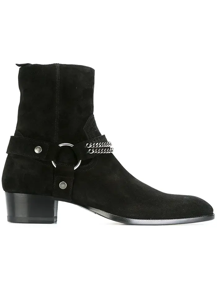 Fr.Lancelot European and American Trendy Pointed-Toe Fashion Martin Boots, Unique Denim Chelsea Shoes