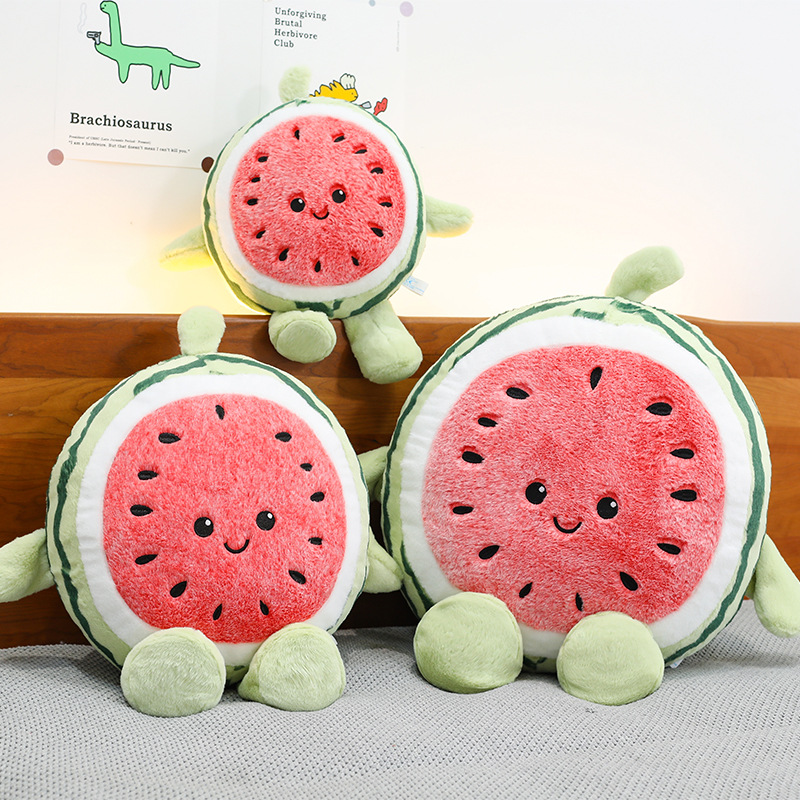 Cross-Border Creative Cute Expression Watermelon Doll Plush Toy Big Watermelon Doll Home Pillow Children's Comfort Cloth