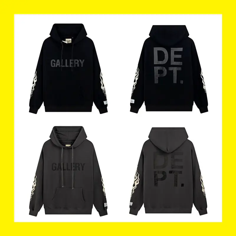 Cross-border foreign trade wholesale GALLERY DEPT arm flame printing letter LOGO High Street hoodie hooded sweater
