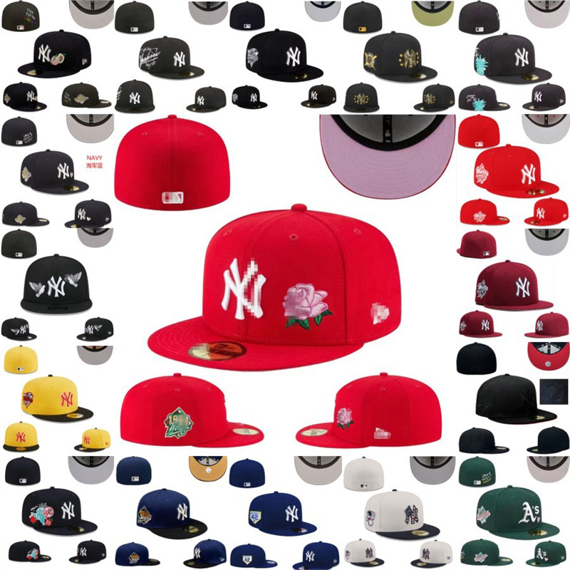 New Closed Cap Men and Women Hip Hop Embroidered Size Cap MLB Baseball Cap Outdoor Sunscreen Windshield Cap