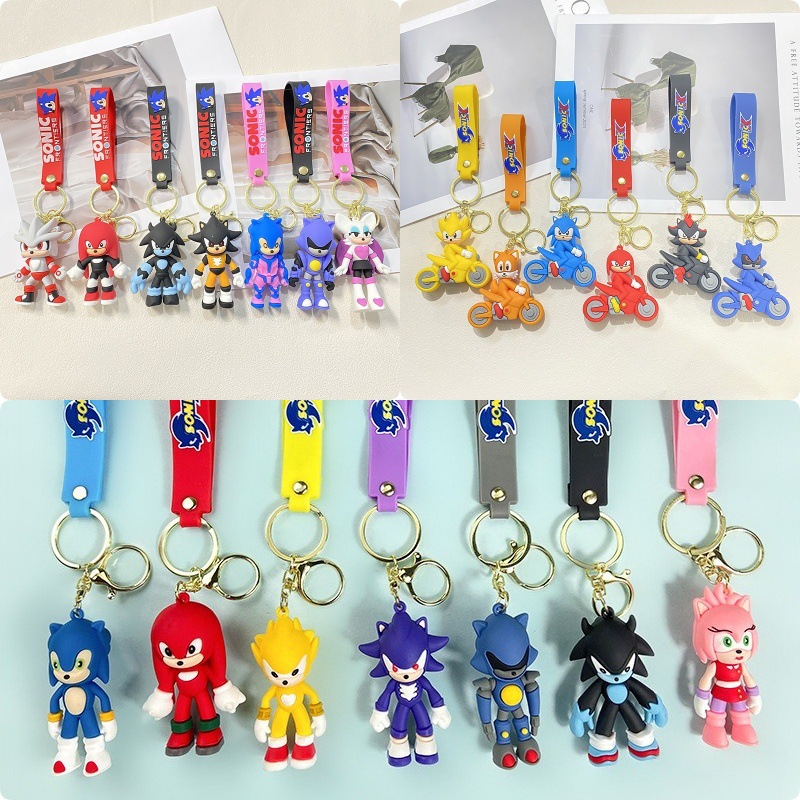 Cross-Border Super Sonic Mouse Pvc Keychain Pendant Couple Bag Car Keychain Small Gift Wholesale