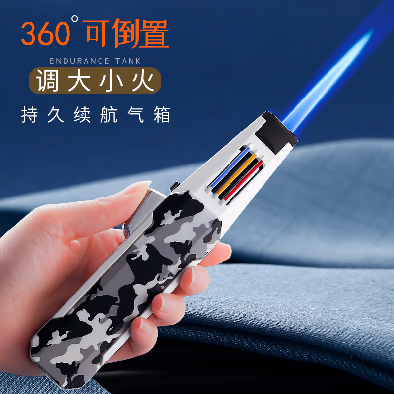 China Direct Pen Airbrush Lighter Moxibustion Cigar Barbecue Special Windproof Gas Lighter Cross-Border