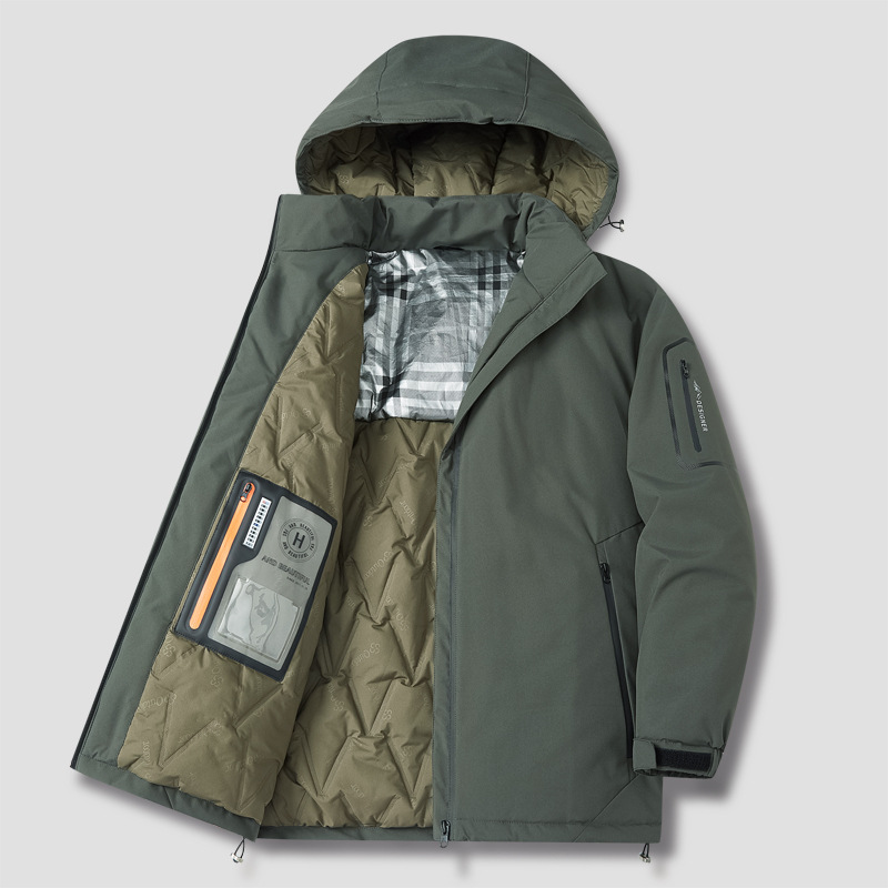 Autumn and Winter New Graphene Cotton Coat Men's and Women's Thickened Hooded Removable Bread Suit Loose plus size Cross-border Cotton Coat for Men
