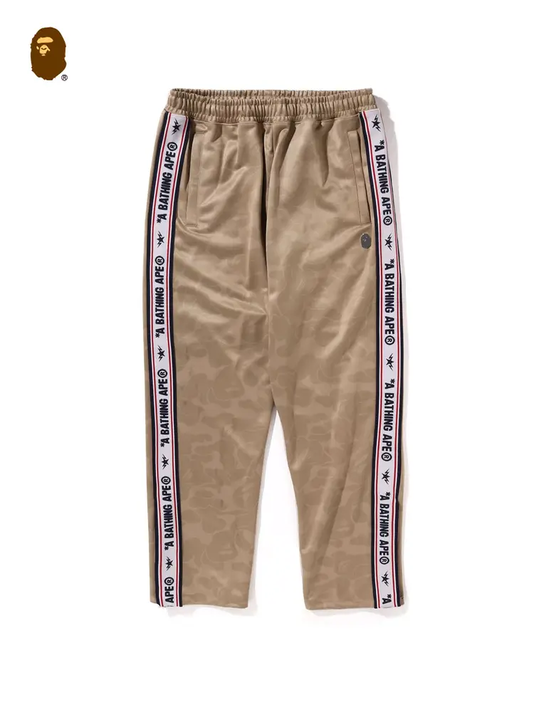 Bape Men's 24Th Autumn and Winter Ape Head Metal Label letter String Label Dark Pattern Camouflage Sweatpants 152309 N