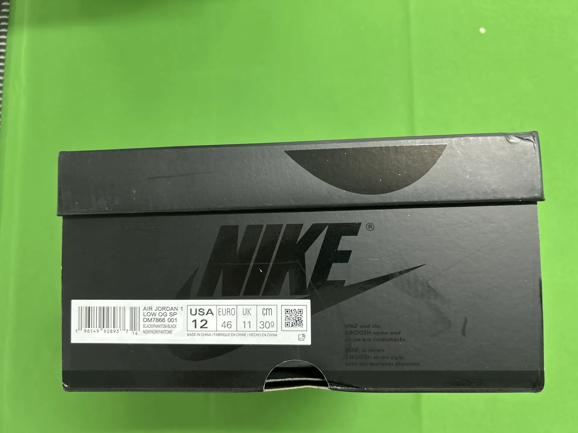 Nike Air Jordan 1 Low OG SP DM7866 001 Black/Phantom-Black