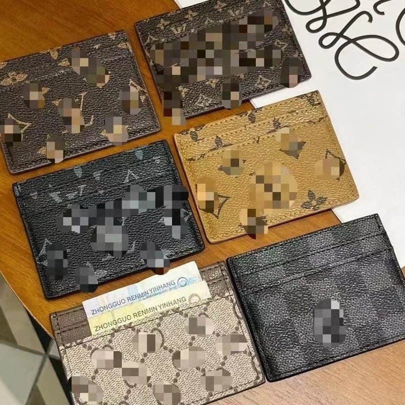 厂家现货直批左右翻卡包卡套潮牌收纳包多卡老花零钱包爆轻奢礼物
