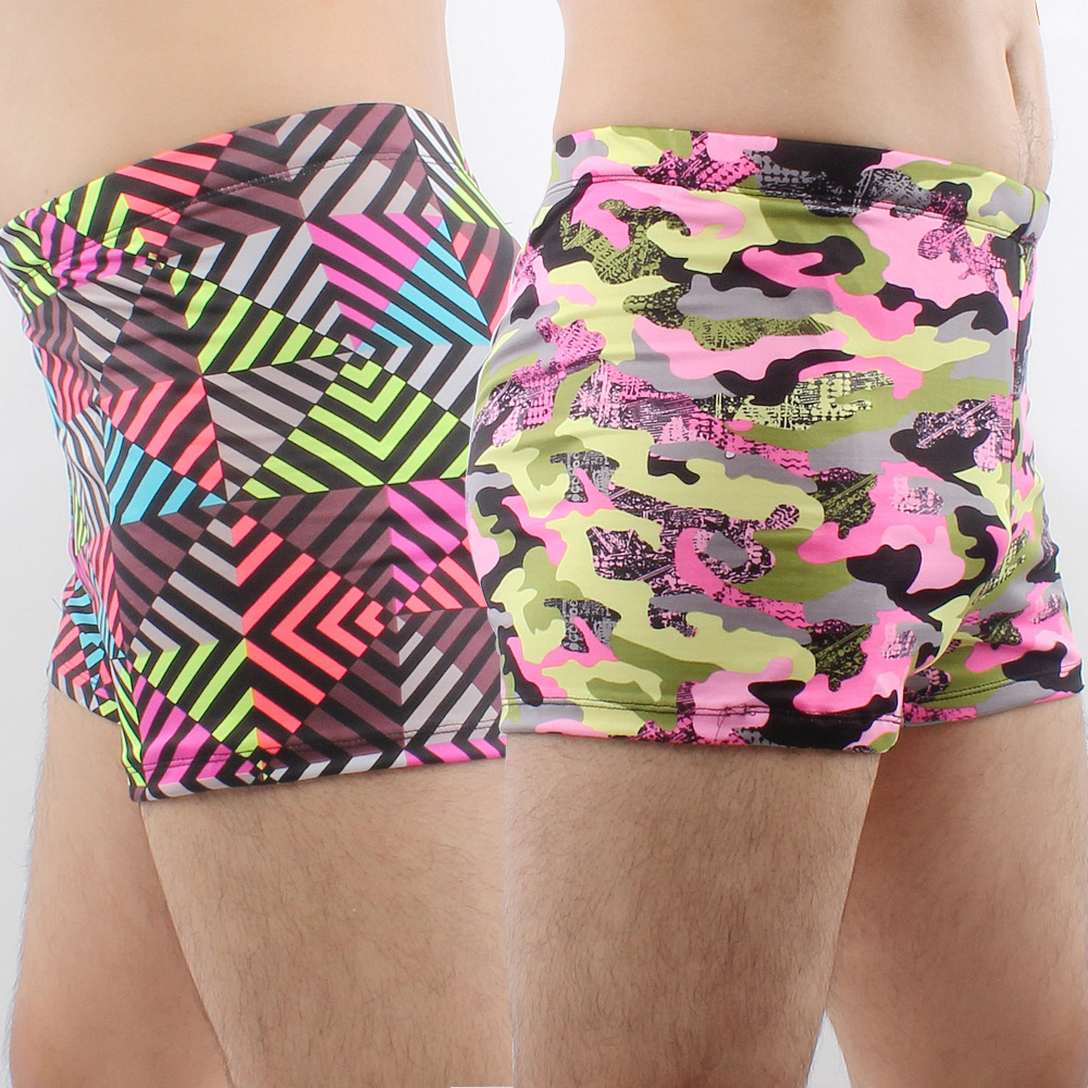 Swimwear Factory Spot Wholesale Swimming Trunks Printed Swimming Trunks Quick-Drying Swimming Shorts Men's Boxer Swimming Trunks Factory