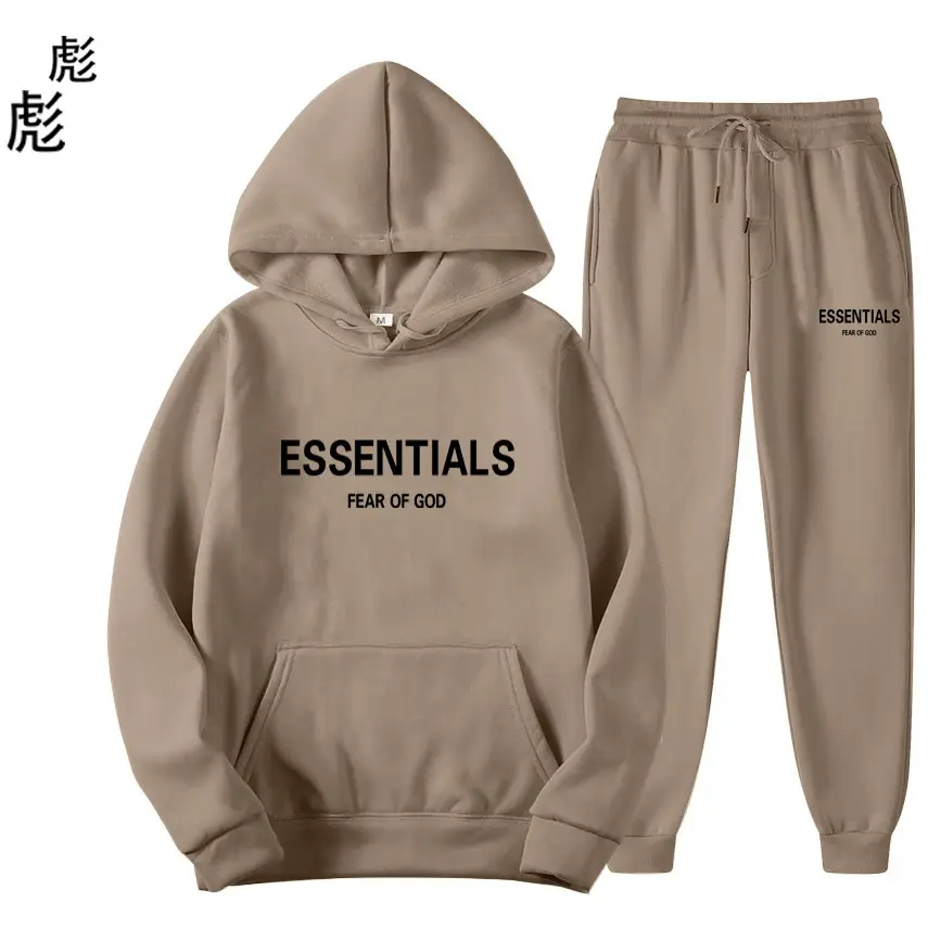 FEAR OF GOD ESSENTIALS Zambian Fashion Brand Men's and Women's Sweaters suit Loose fleece-lined Hoodie F