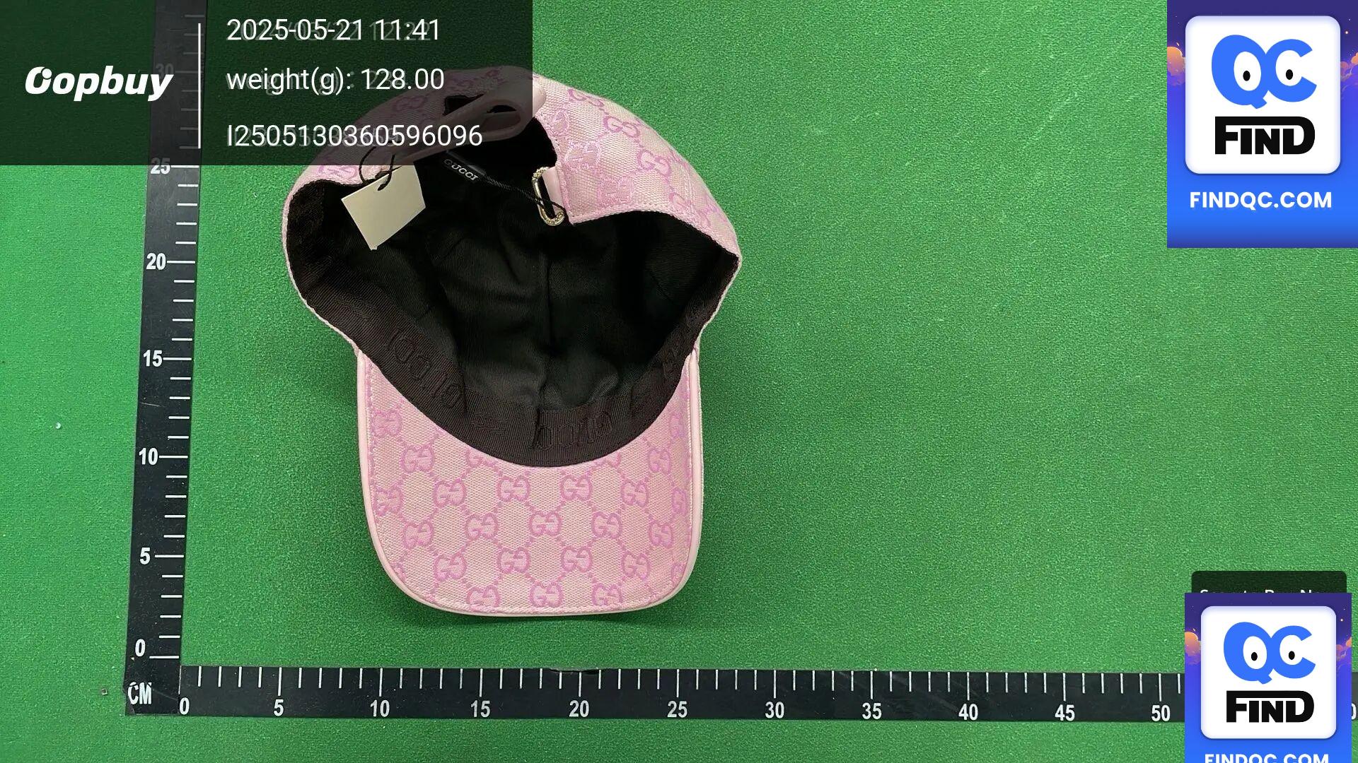 Gucci GG canvas baseball cap pink QC