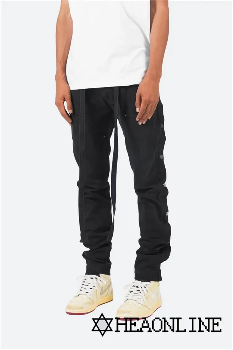 [Closed Store Clearance Hea] Trendy American MNML Straight-leg Breasted Workwear Casual Pants Men's Washed Fog Trendy