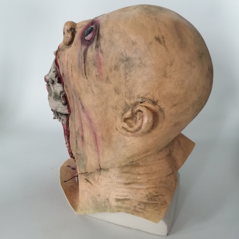 Funny Halloween horror mask latex headgear fancy dress performance cosplay eating human head Charlie horror mask
