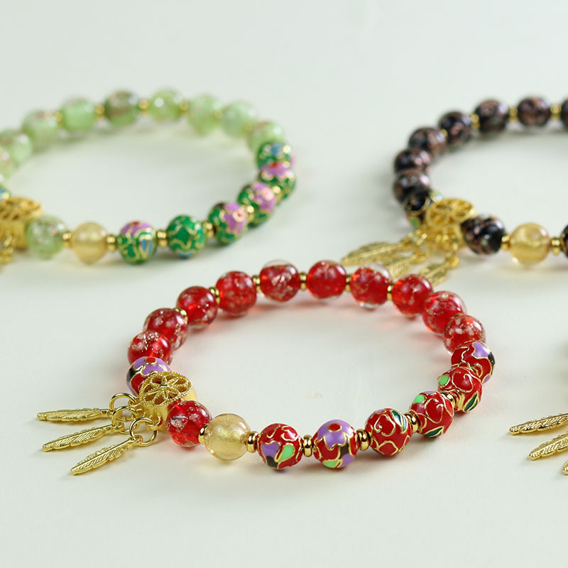 Cloisonne Glaze Bracelet Women's High Sense Cloisonne Enamel Dream Catcher Scenic Area Temple Cross-border Jewelry Wholesale