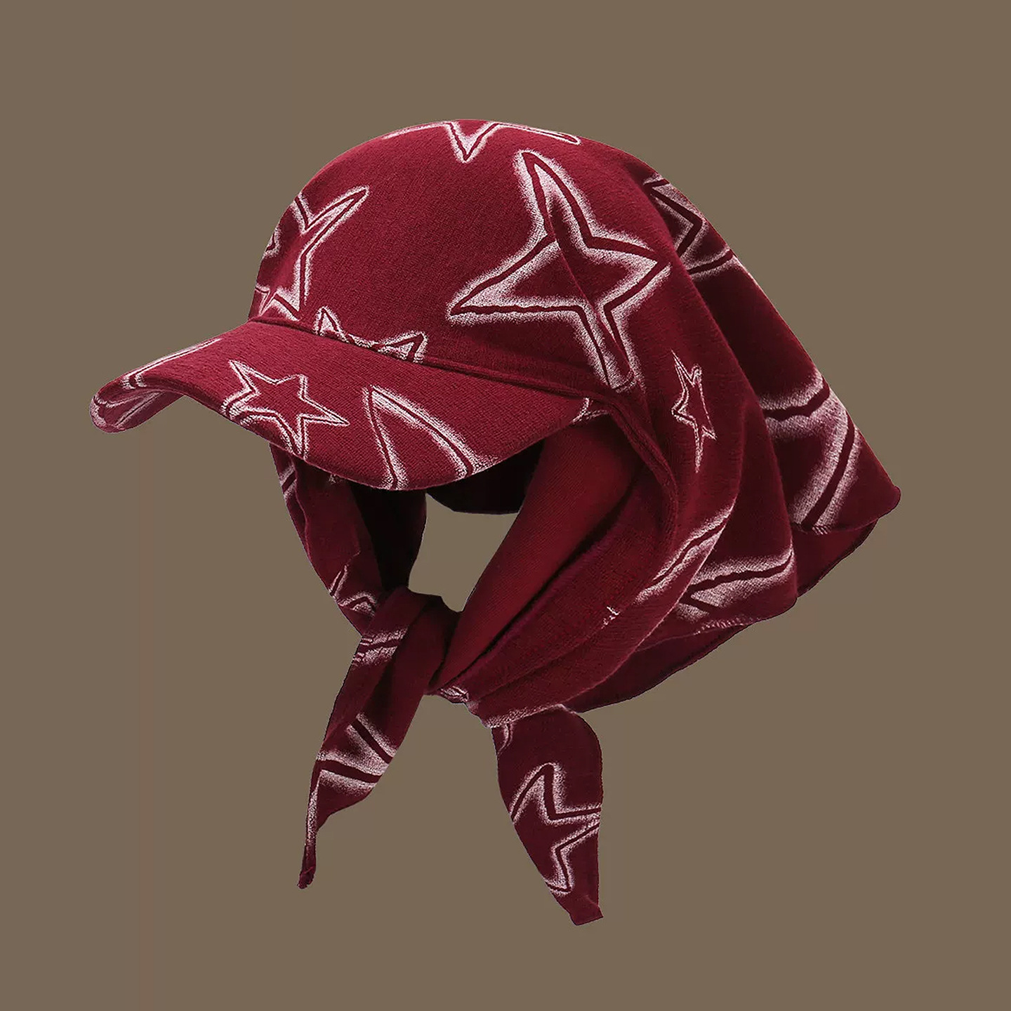 Tie-Up Headscarf Hat for Women, Spring and Summer Sun Protection, Sweet and Cool Style, Breathable Outdoor Baseball Cap, Hip-Hop Hat That Makes the Face Look Smaller, Trendy