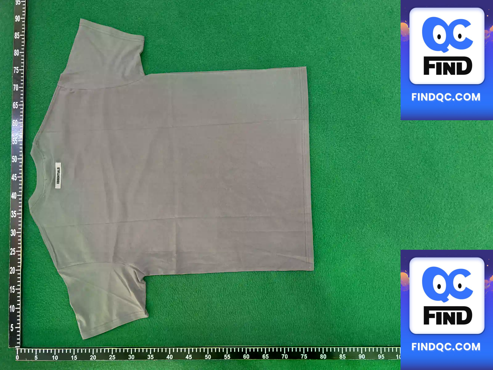 Fog Multi-Line Essentials Flocked Letters Small Label Round Neck Short-Sleeved T-Shirt Loose Bottoming Shirt for Men and Women Couples QC