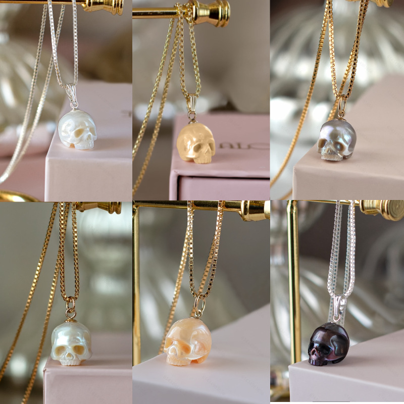 European and American Cross-Border New Jewelry Skull Necklace Punk Hip-Hop Accessories Gothic Pendant Necklace Source Factory