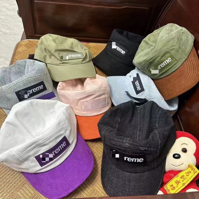 23Ss Ventile Camp Cap Collaboration Waterproof Cotton Baseball Cap Color-Blocked Suede Visor S