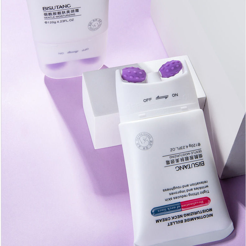 Bisutang Beauty Neck Cream Reduces Neck Lines, Swan Neck, Makes the Neck Delicate and Smooth, Roller Lifting Massage Cream, Manufacturer's Ready Stock