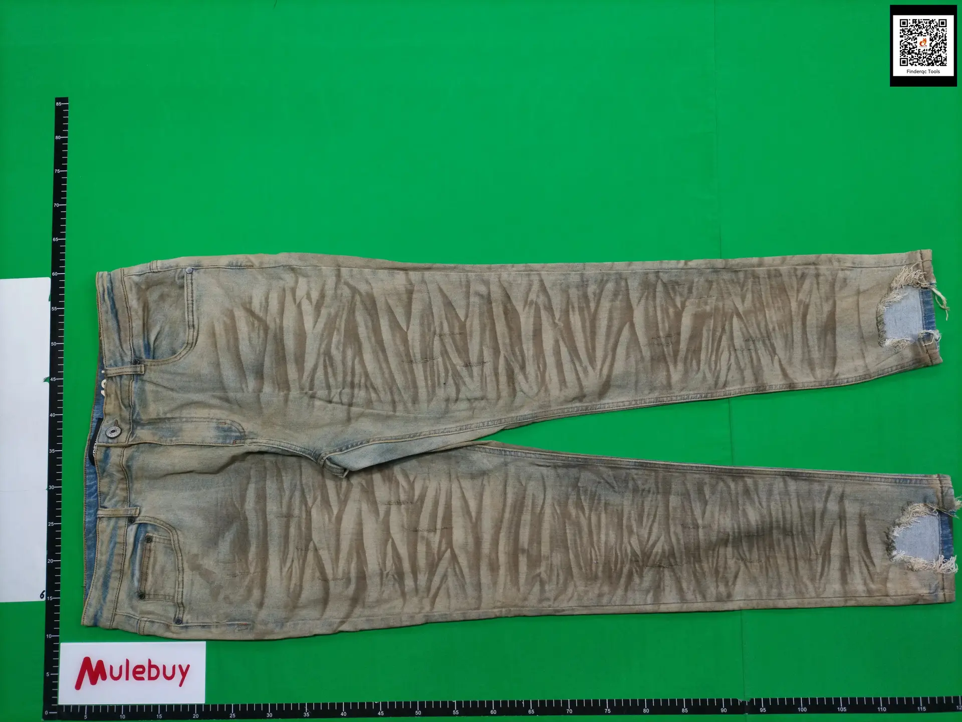 Bigd Ready-To-Wear, American Seren*** Men Stretch Pants with Holes in the Legs Denim P2 Se25