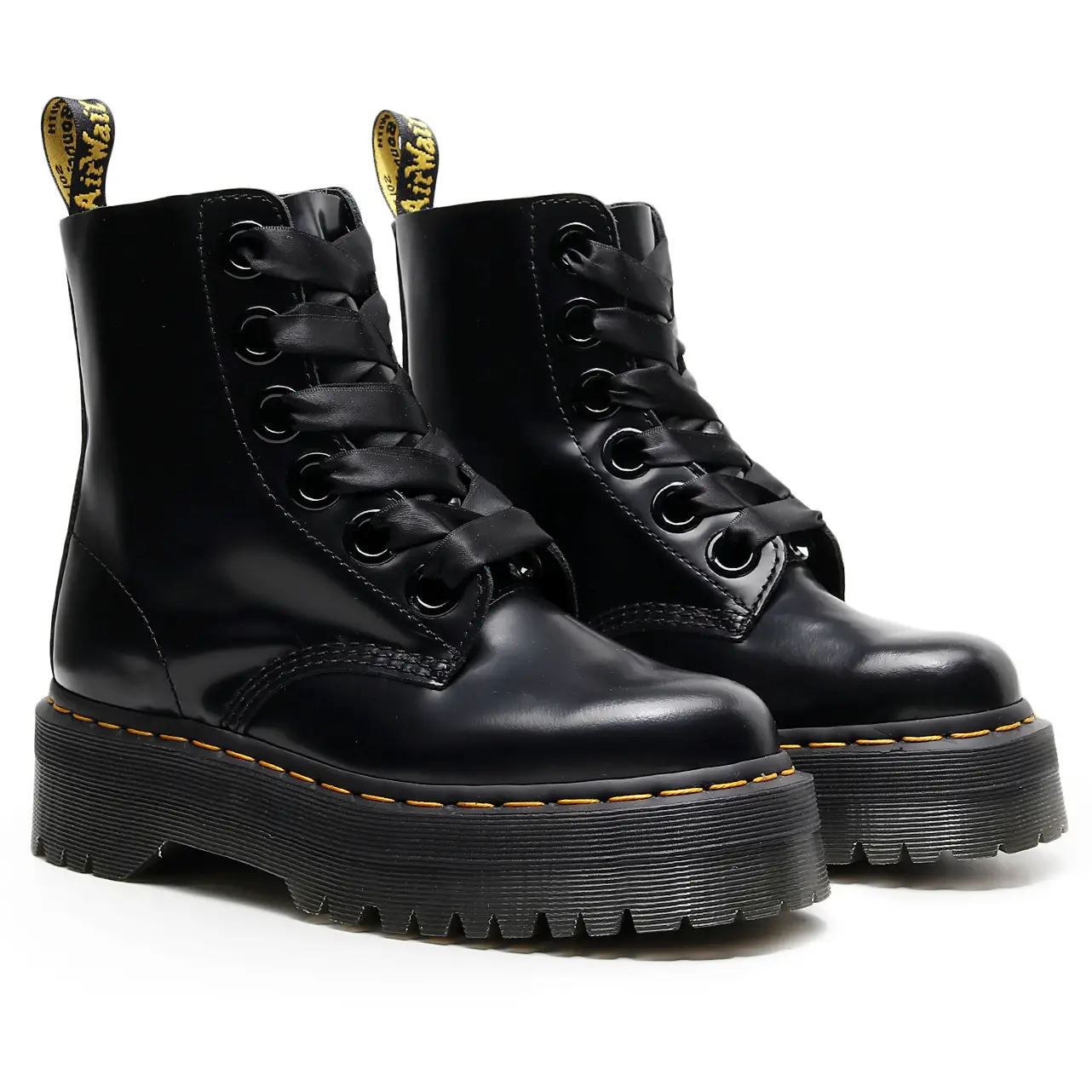 Dr.European and American Style Molly Thick-Soled 6-Hole Martin Boots for Women 1460 British Style Women's Short Boots Lace-Up Motorcycle Work Boots
