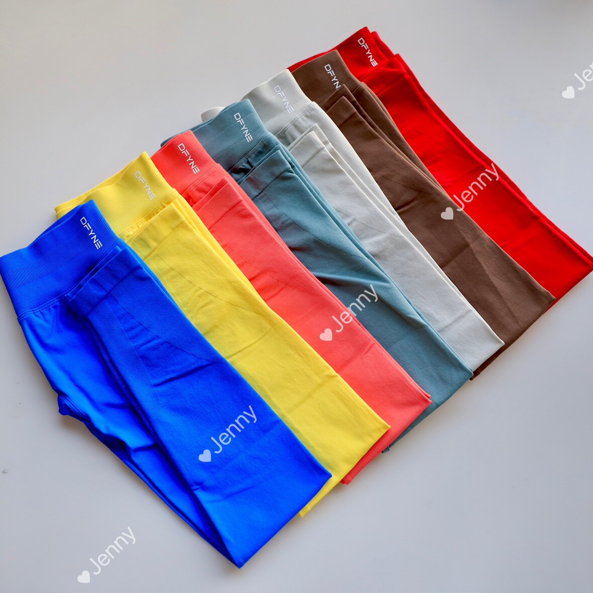 Dfyne Peach-Colored Women's Fitness Leggings Impact Butt-Lifting Tight-Fitting Tummy Control Yoga Gym Nine-Point Pants Quick-Drying Breathable QC-Foto von TAOBAO auf Qualit.ly