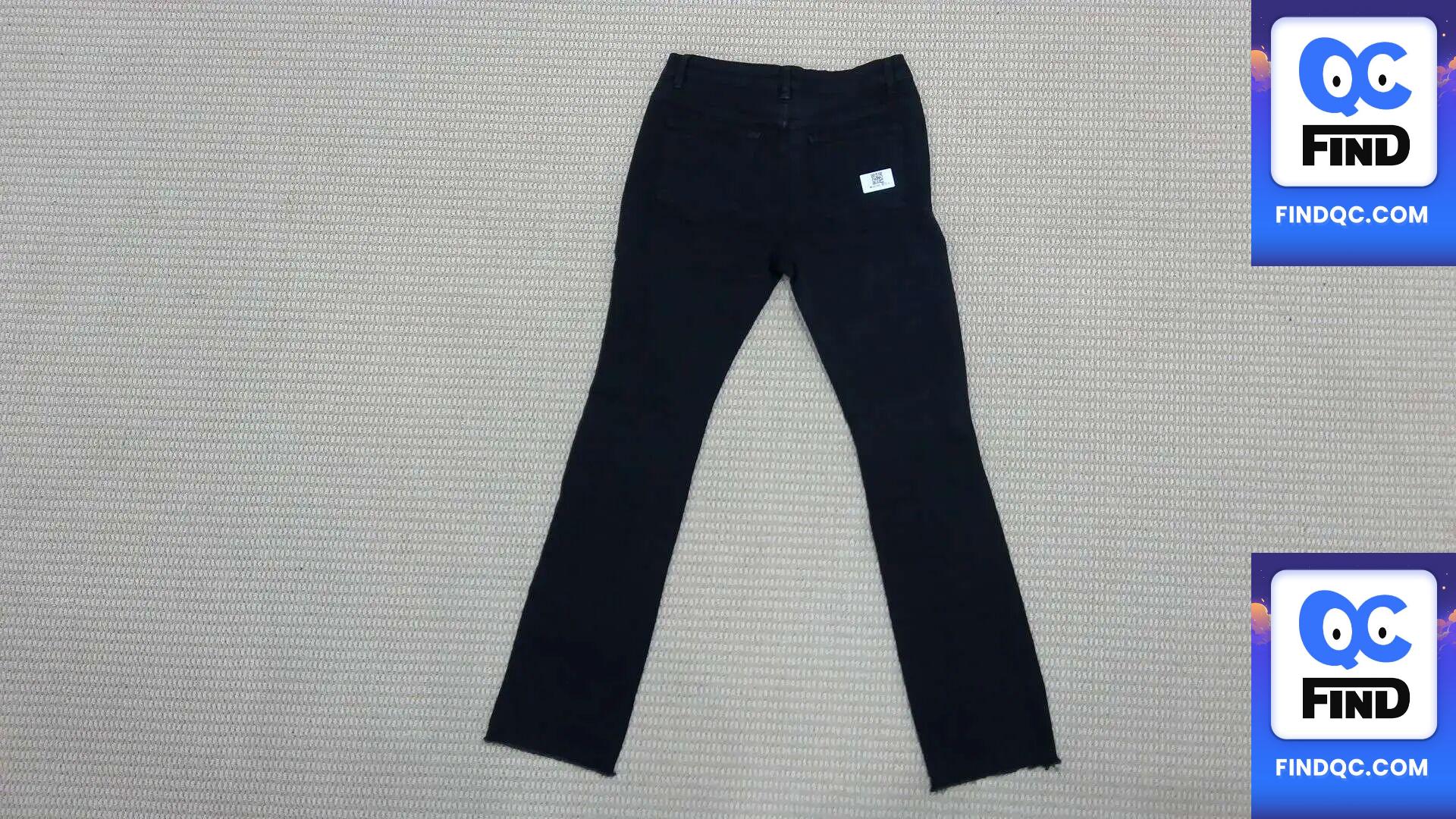 Men's Denim Tooling Straight Leg Pants European and American Fashion Ins Explosive Stretch Hole Denim Laminated Men's Pants QC