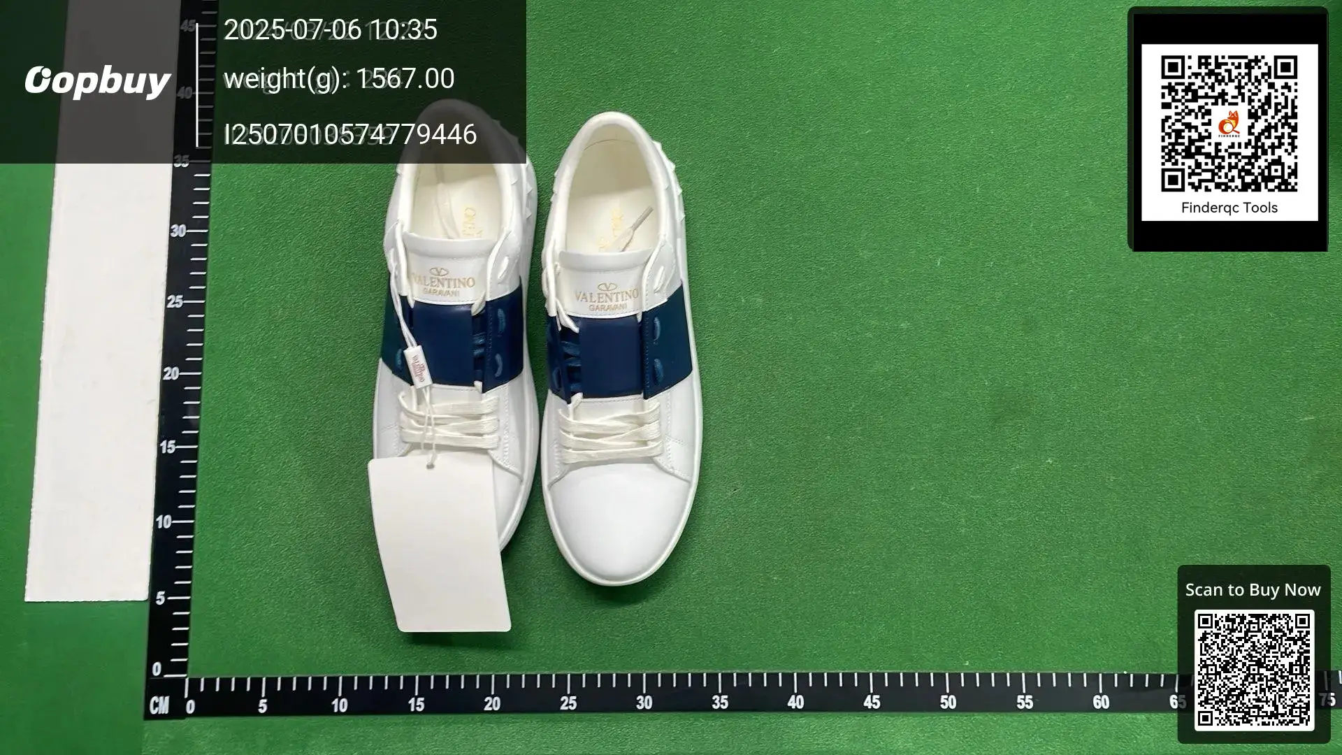 Valentino Garavani Rockstud Untitled Sneakers White Navy