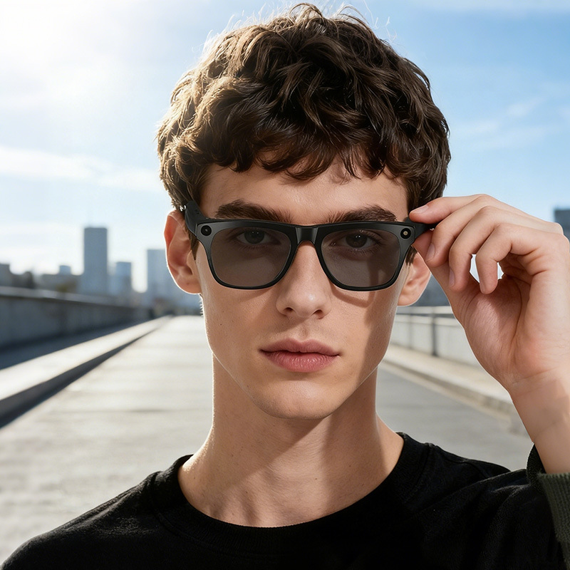 Cross-Border Xk One Mac Smart Glasses 800W Pixel Shooting Color-Changing Lenses Ai Translation Sunglasses Bluetooth Glasses