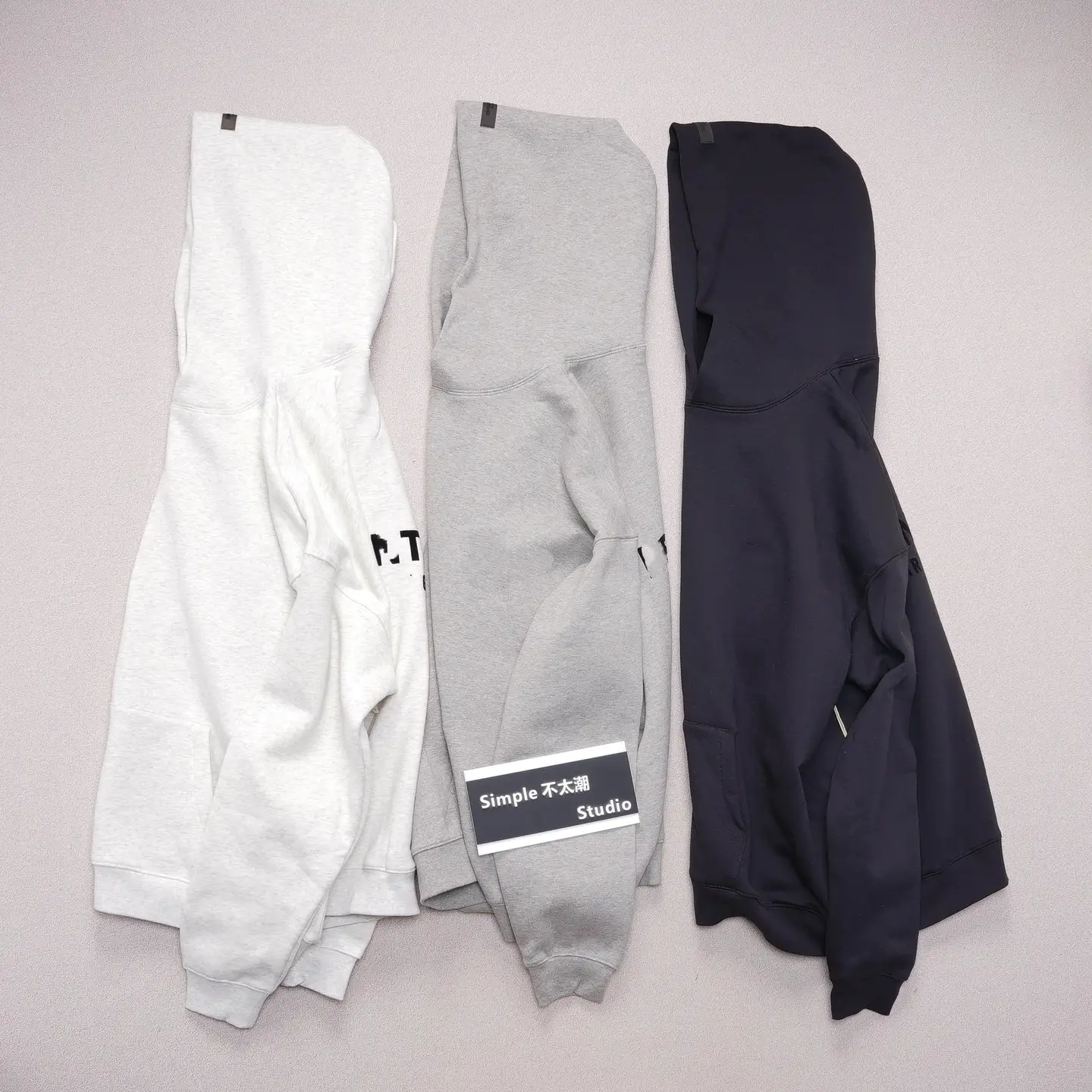 #303 Logo Plush Hoodie with Velvet Top and American Heavy Duty Hoodie