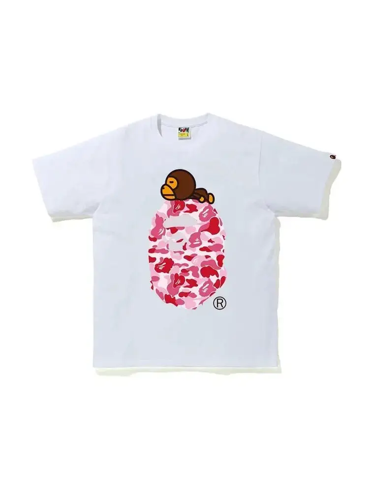 BAPE Baby Milo Camo T-Shirt White Pink