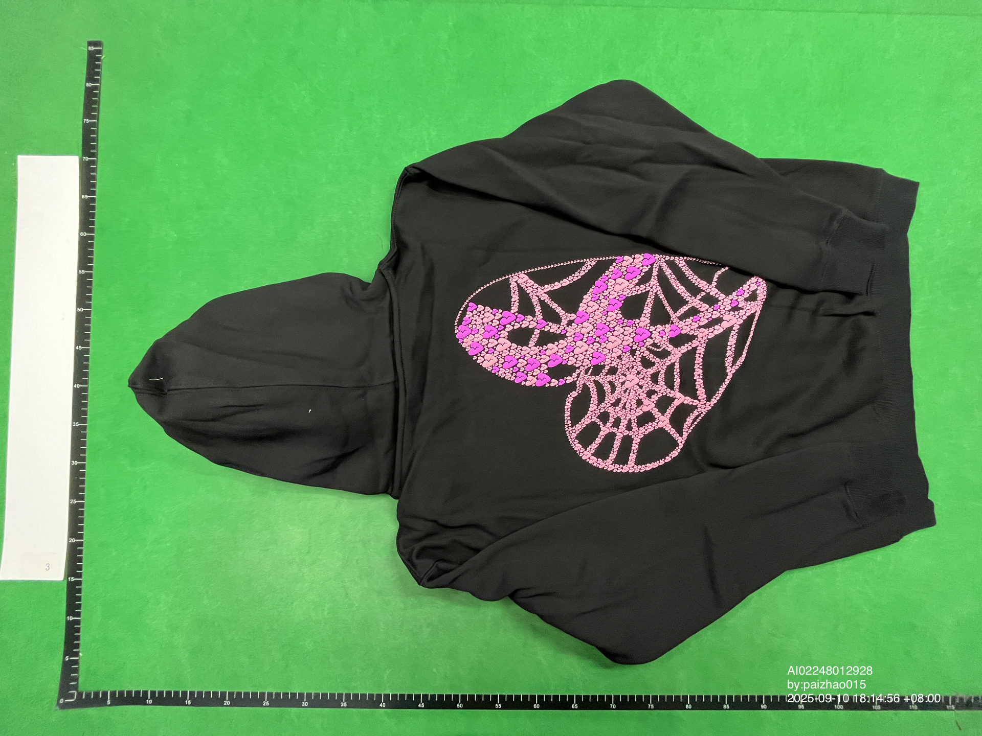 Embroider Keel Niche Couple Skull American Style Loose High Street Fleece-lined Hoodie Sweatshirt QC