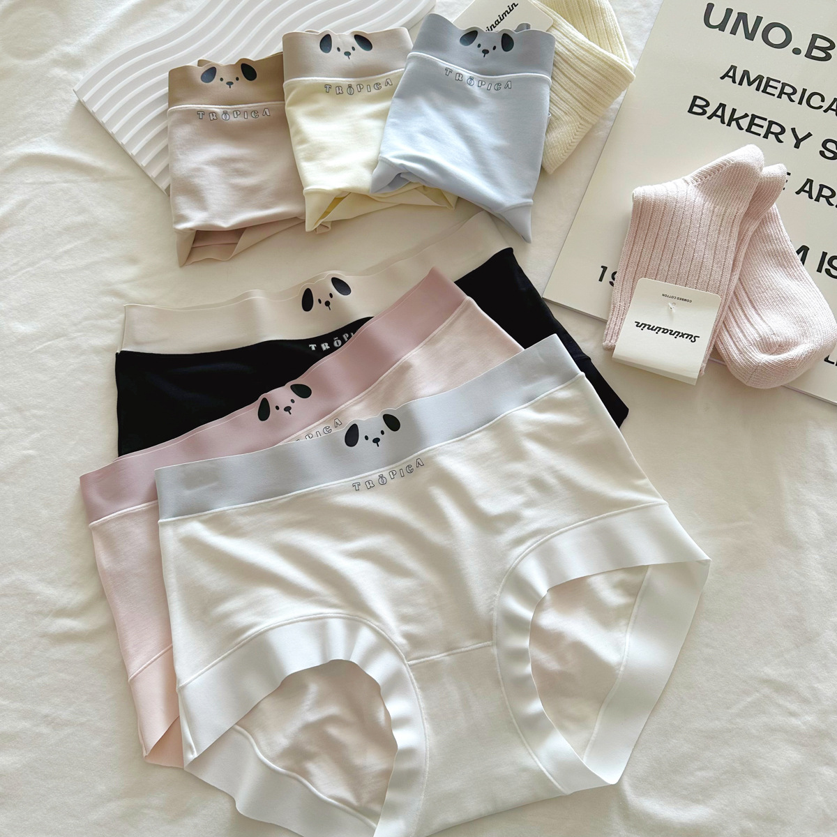 8509 spring and summer New ins cute dog 60 modal 7A antibacterial crotch comfortable sheath underwear seamless pure cotton crotch