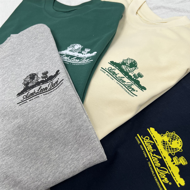 Cross-Border European War-Themed Basic Style Printed New York Queens Landmark Building Logo Short-Sleeve T-Shirt for Men and Women Ald
