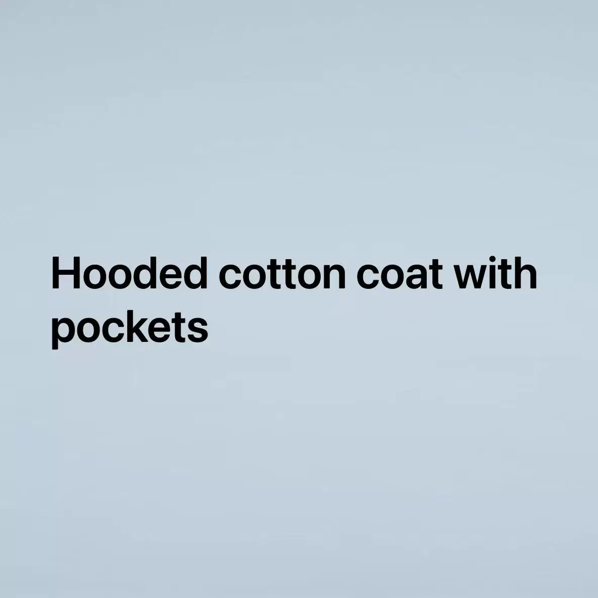 XS Independent Brand Hooded Cotton Jacket Is Comfortable and Versatile