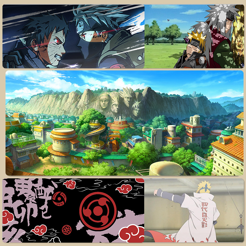 Anime Naruto Mouse Pad Naruto Sasuke Kakashi Tian Yuzhi Itachi Extra Large Desk Pad Keyboard Pad