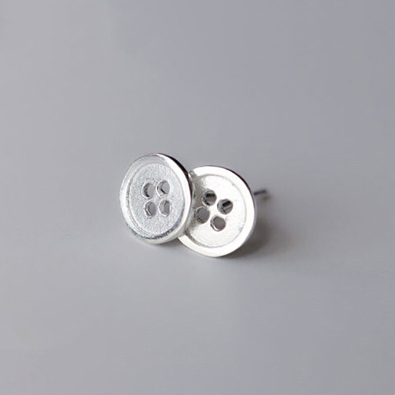Personalized Korean-Style Button Earrings for Women, Simple Niche Design Geometric Earrings, Creative Everyday Commute Ear Accessories Wholesale