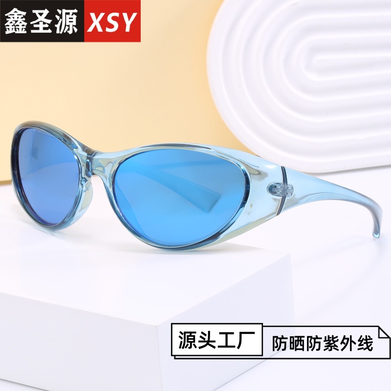 European and American new y2g sunglasses cross-border Men's Fashion sports sunglasses oval sunglasses women's UV protection