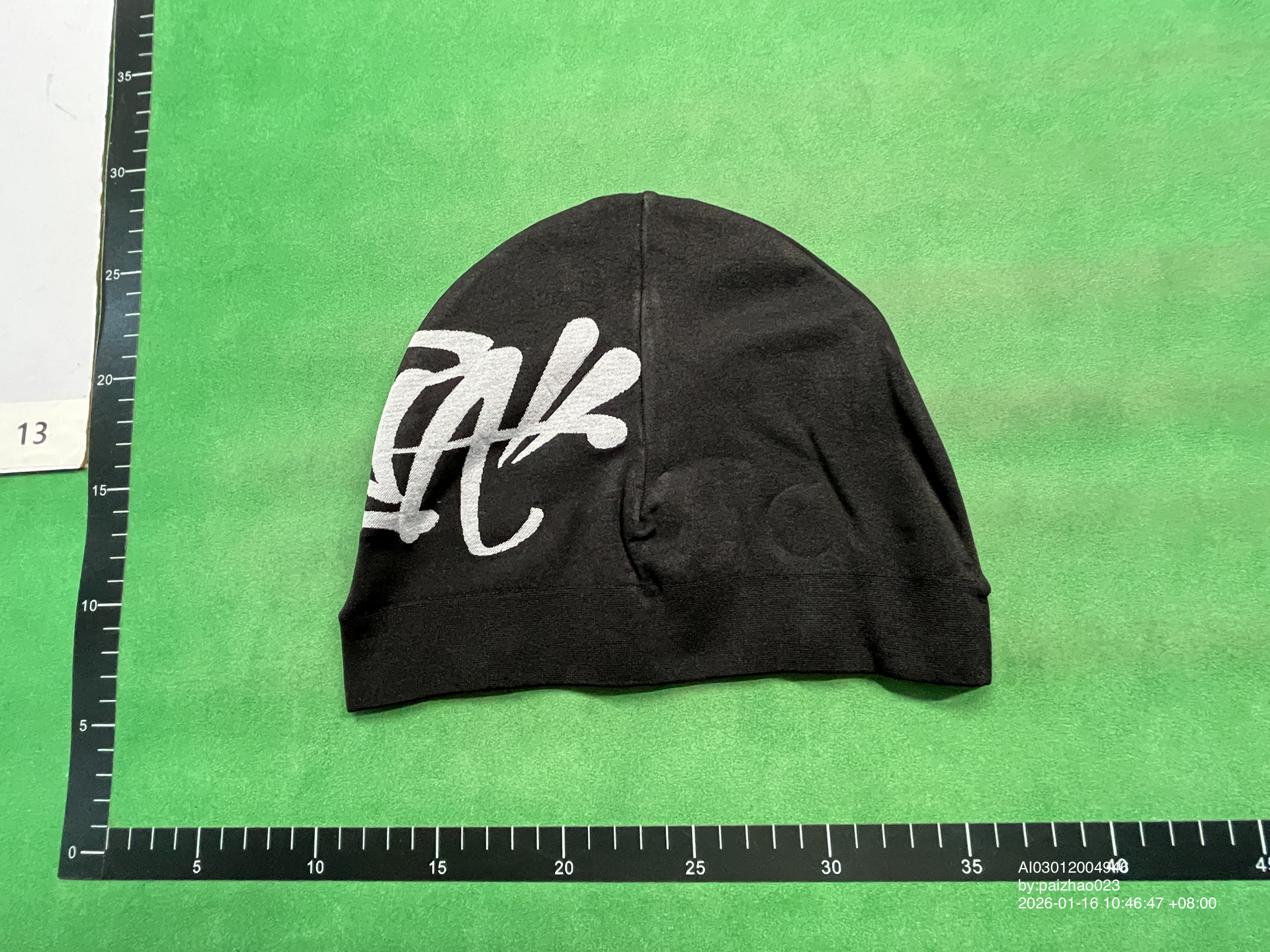 syna BIG LOGO SKULL BEANIE HAT QC