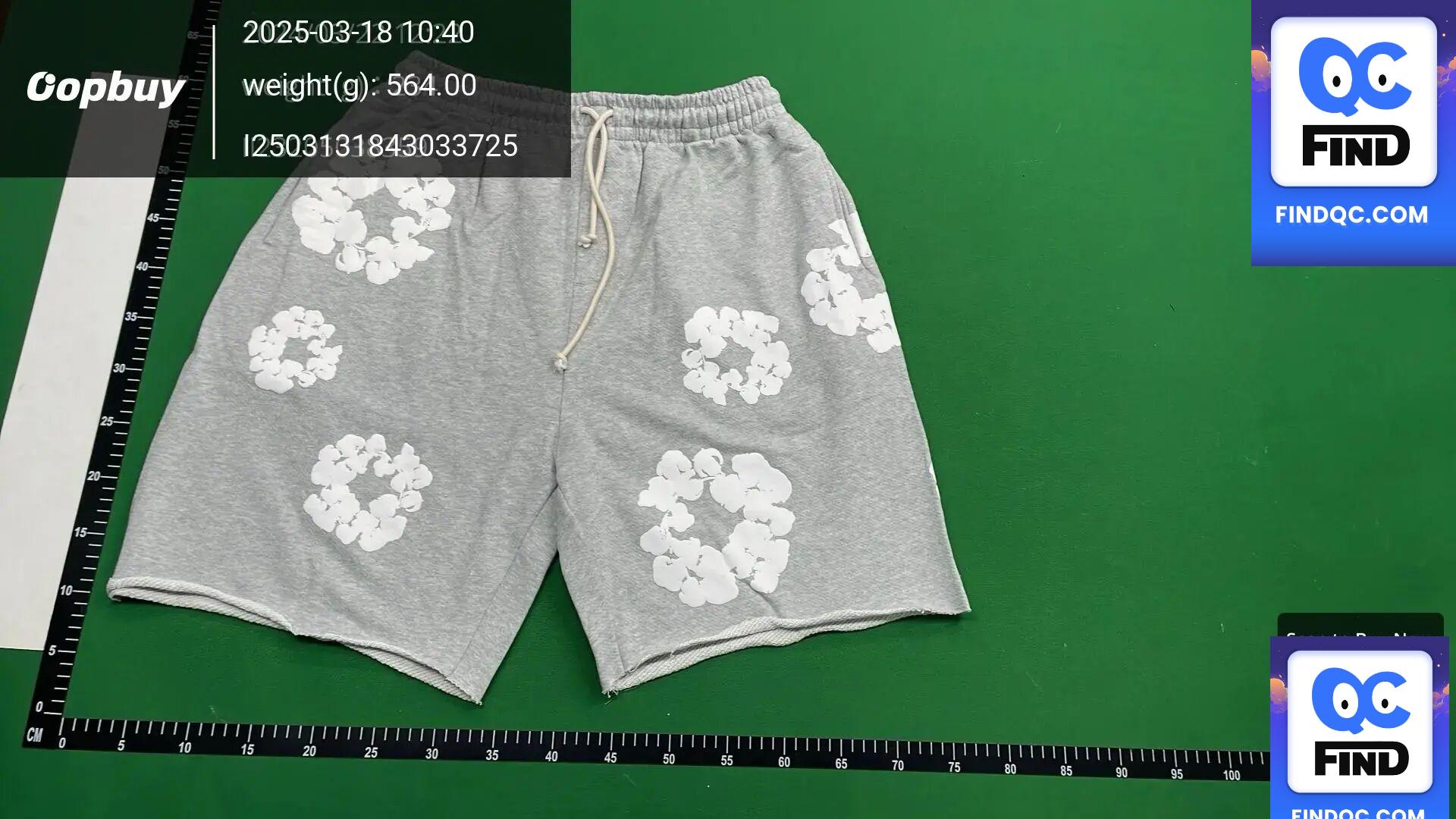 DENIM TEARS Original Kanye Kapok Full Print Foam Print Denim Tears Casual Shorts Men QC