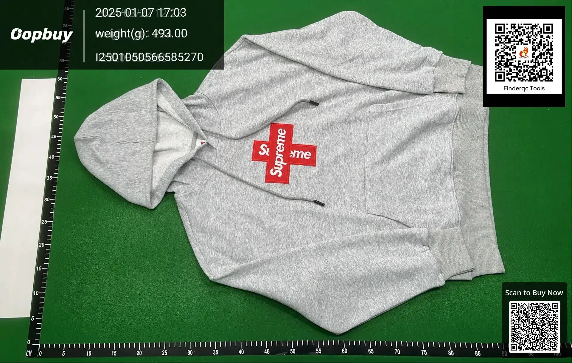 Trendy Brand Supreme Letter Cross Printed Trool Hooded Sweatshirt High Street Yuwenle Loose Cross-border for Men and Women