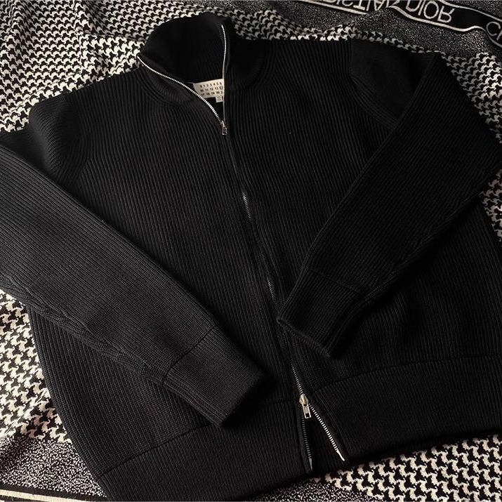 Margiela Style Autumn and Winter Fashion Thickened Sweater Zipper Lazy High Neck Loose Casual Fashion Brand Wool Jacket QC photo from 1688 on Qualit.ly
